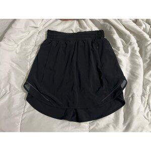 Lululemon Black Hotty Hot High Rise Skirt Skort Long Size 4